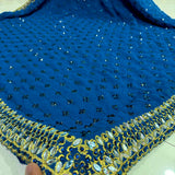 Celebrity Mirror Work Embroidered Saree