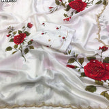 Blooming Georgette Printed Saree