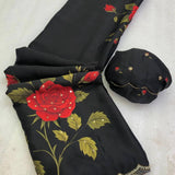 Blooming Georgette Printed Saree