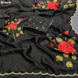 Blooming Georgette Printed Saree