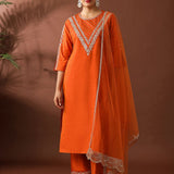 Presenting Roman Silk Straight Suit