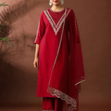Presenting Roman Silk Straight Suit