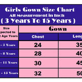 Beautiful Kids Creamy Anarkali Gown