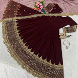 Elegant Embroidered Anarkali Gown