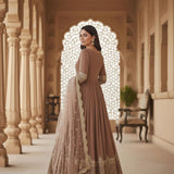 Elegant Embroidered Anarkali Gown