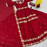 Exclusive Traditional Chinon Silk Lehenga