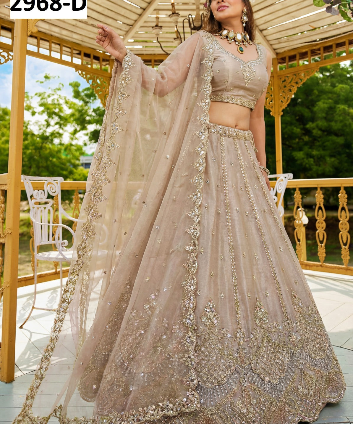 Lavish Wedding Beads Work Lehenga