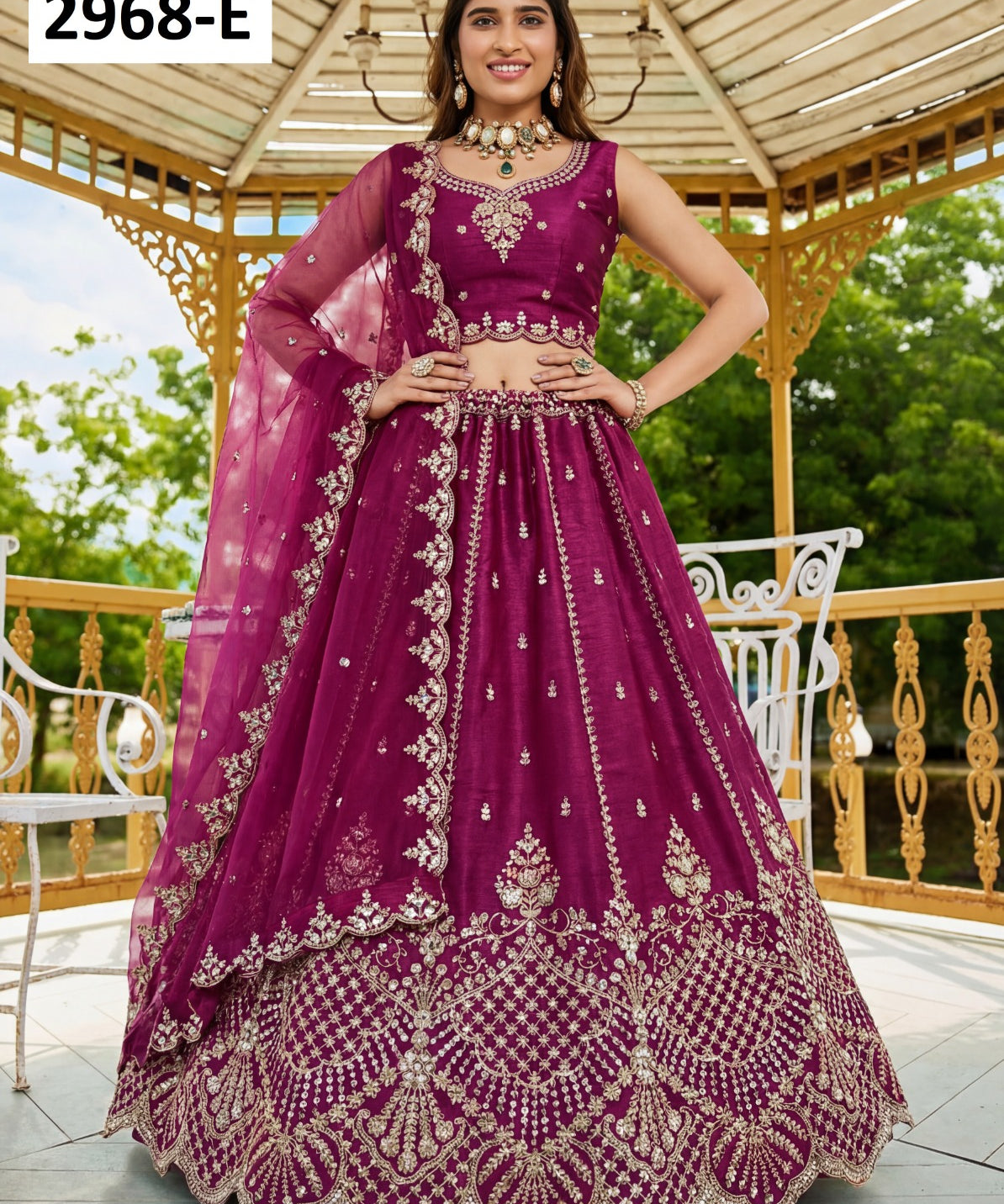 Lavish Wedding Beads Work Lehenga