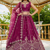 Lavish Wedding Beads Work Lehenga