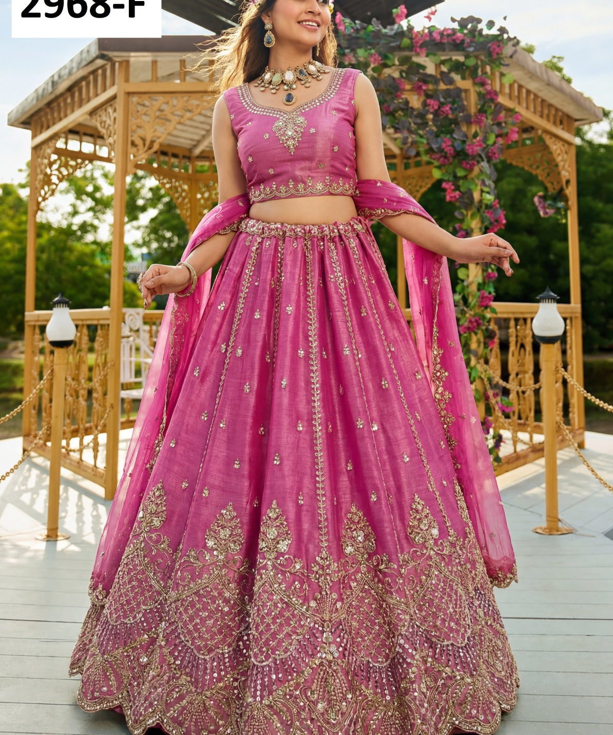 Lavish Wedding Beads Work Lehenga
