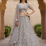Royal Wedding Net Hand Work Lehenga