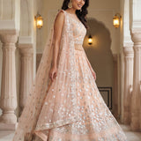 Gorgeous Peach Bridal Embroidered Lehenga