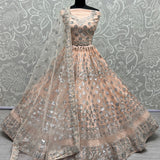 Gorgeous Peach Bridal Embroidered Lehenga
