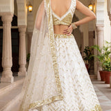 Alluring Net Sequence Work Lehenga