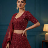 Attractive Bridal Dimond Work Lehenga