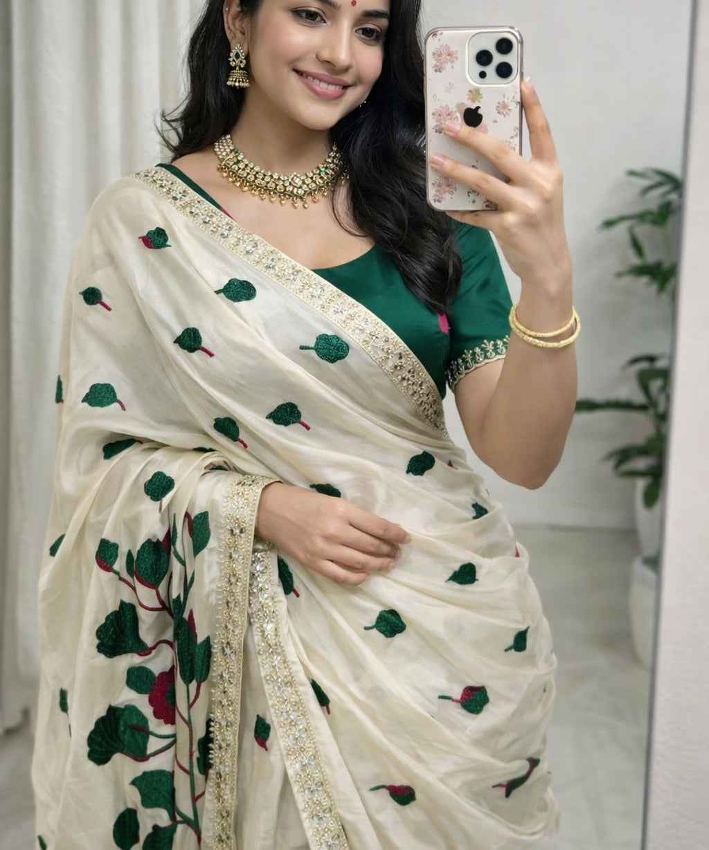 Radhika Viscose Rangoli Silk Saree