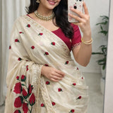 Radhika Viscose Rangoli Silk Saree