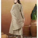 Blooming Vichitra Silk Anarkali Suit