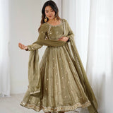 Pretty Fandy Silk Anarkali Gown