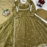 Pretty Fandy Silk Anarkali Gown