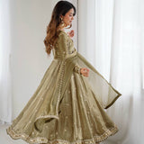 Pretty Fandy Silk Anarkali Gown