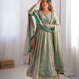 Pretty Fandy Silk Anarkali Gown