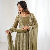 Pretty Fandy Silk Anarkali Gown