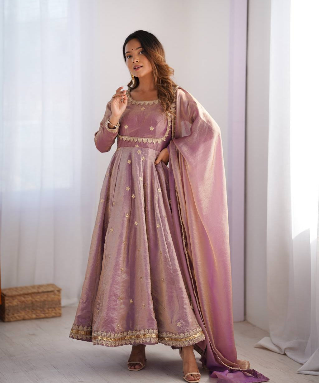 Pretty Fandy Silk Anarkali Gown