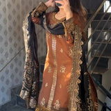 Trendy Twill Net Embroidered Suit