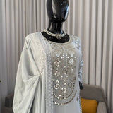 Elegant Georgette Embroidered Top Sharara