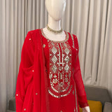 Elegant Georgette Embroidered Top Sharara