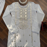 Elegant Georgette Embroidered Top Sharara