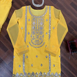 Elegant Georgette Embroidered Top Sharara