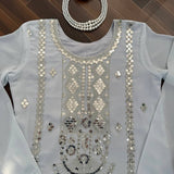 Elegant Georgette Embroidered Top Sharara