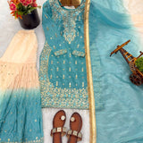 Heavy Embroidered Top Sharara