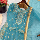 Heavy Embroidered Top Sharara