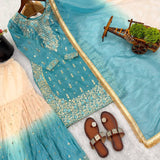 Heavy Embroidered Top Sharara