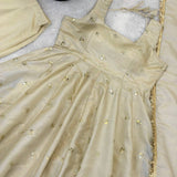 Shiny Cosmos Gold Embroidered Gown