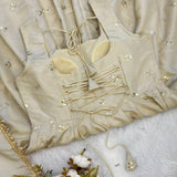 Shiny Cosmos Gold Embroidered Gown