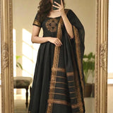 Trendy Pattu Silk Anarkali Gown