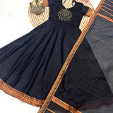 Trendy Pattu Silk Anarkali Gown