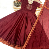 Trendy Pattu Silk Anarkali Gown
