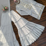 Classy Crafted Top Sharara Set