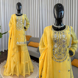 Classy Crafted Top Sharara Set