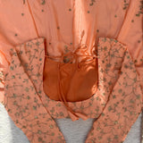 Designer Orange Silk Top Lehenga