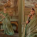 Excellent Wedding Tissue Silk Saree