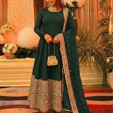 Premium Roaman Silk Anarkali Gown