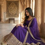 Premium Roaman Silk Anarkali Gown