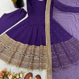 Premium Roaman Silk Anarkali Gown