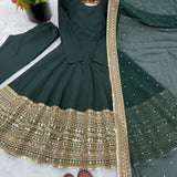 Premium Roaman Silk Anarkali Gown